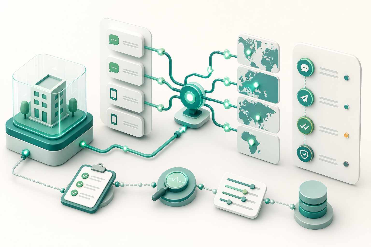 Operations dashboard comparing requested and applied Sender IDs across A2P SMS routes