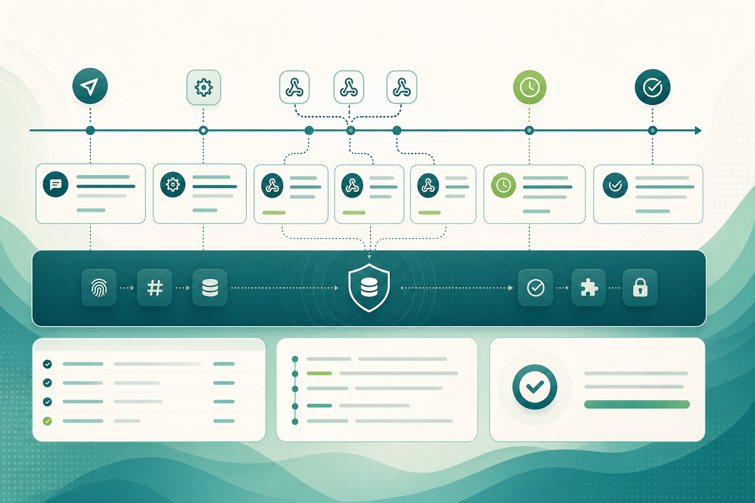 Diagramma degli eventi DLR SMS con duplicati e stati fuori ordine