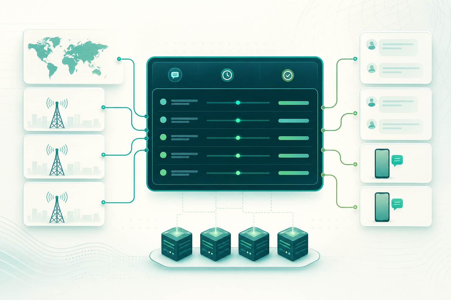 Operational seed number matrix for controlled A2P SMS route testing