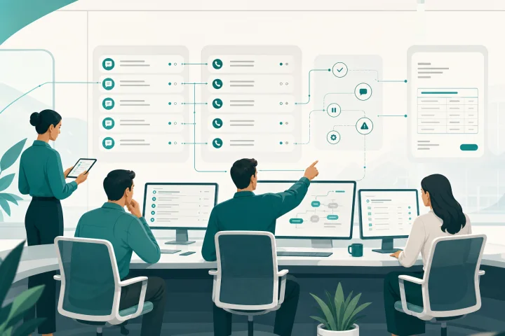 Equipo operativo revisando registros CDR, estados SMS y diferencias de facturación A2P